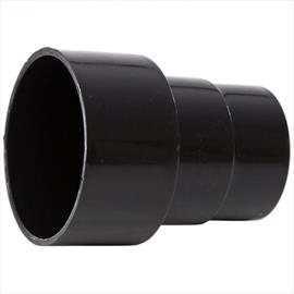 68mm Round Down Pipe Connector to Cast Iron 82mm Round Down Pipe Black