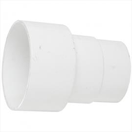 68mm Round Down Pipe Connector to Cast Iron 82mm Round Down Pipe White