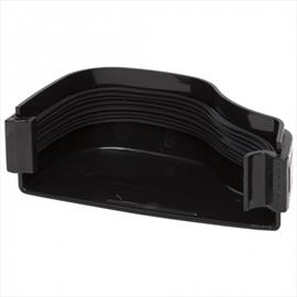 Ogee Gutter Stop End Ext L/H Black