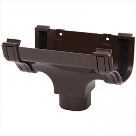 Ogee Gutter Running Outlet Brown