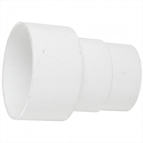 68mm Round Down Pipe Connector to Cast Iron 82mm Round Down Pipe White