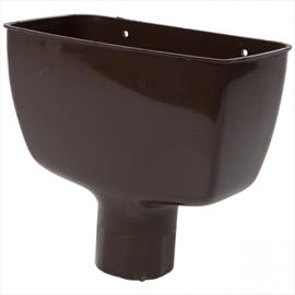 Kendor  68mm Round Down Pipe Hopper Head Brown Rr130