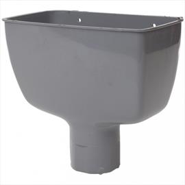 Kendor 68mm Round Down Pipe Hopper Head Grey (=RR130)