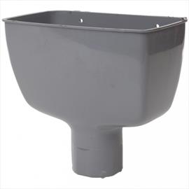 Kendor 68mm Round Down Pipe Hopper Head Grey Rr130