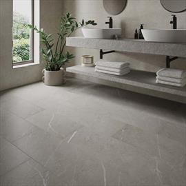 Verona Stone Effect Vinyl Flooring In A Bathroom