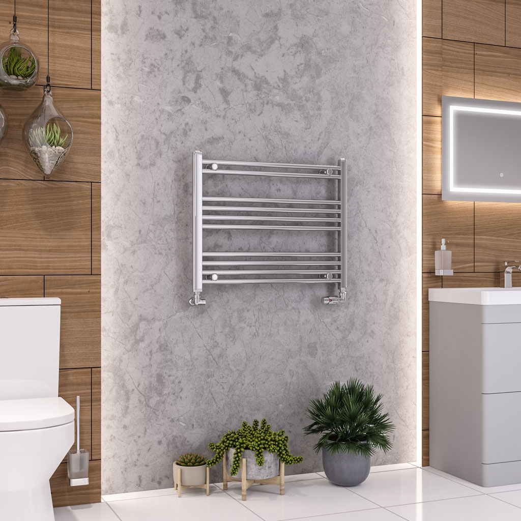 Wendover Straight Multirail Chrome Heated Towel Rail