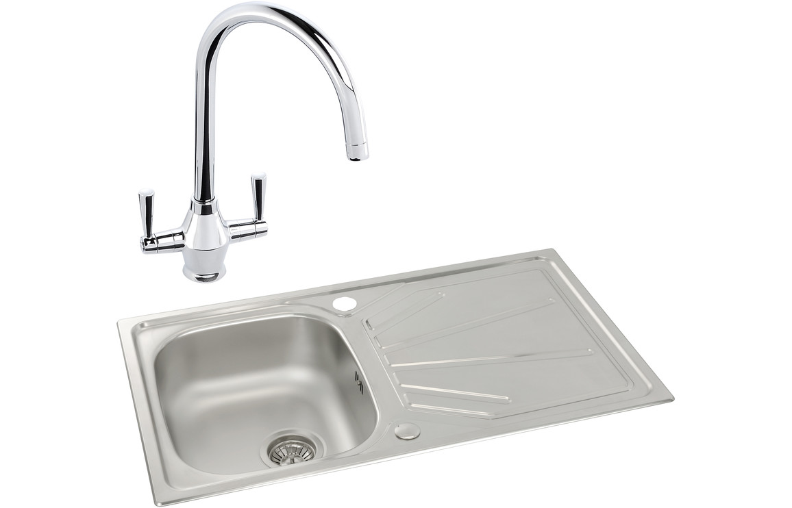 Abode Trydent 1B Inset St/Steel Sink & Astral Tap Pack