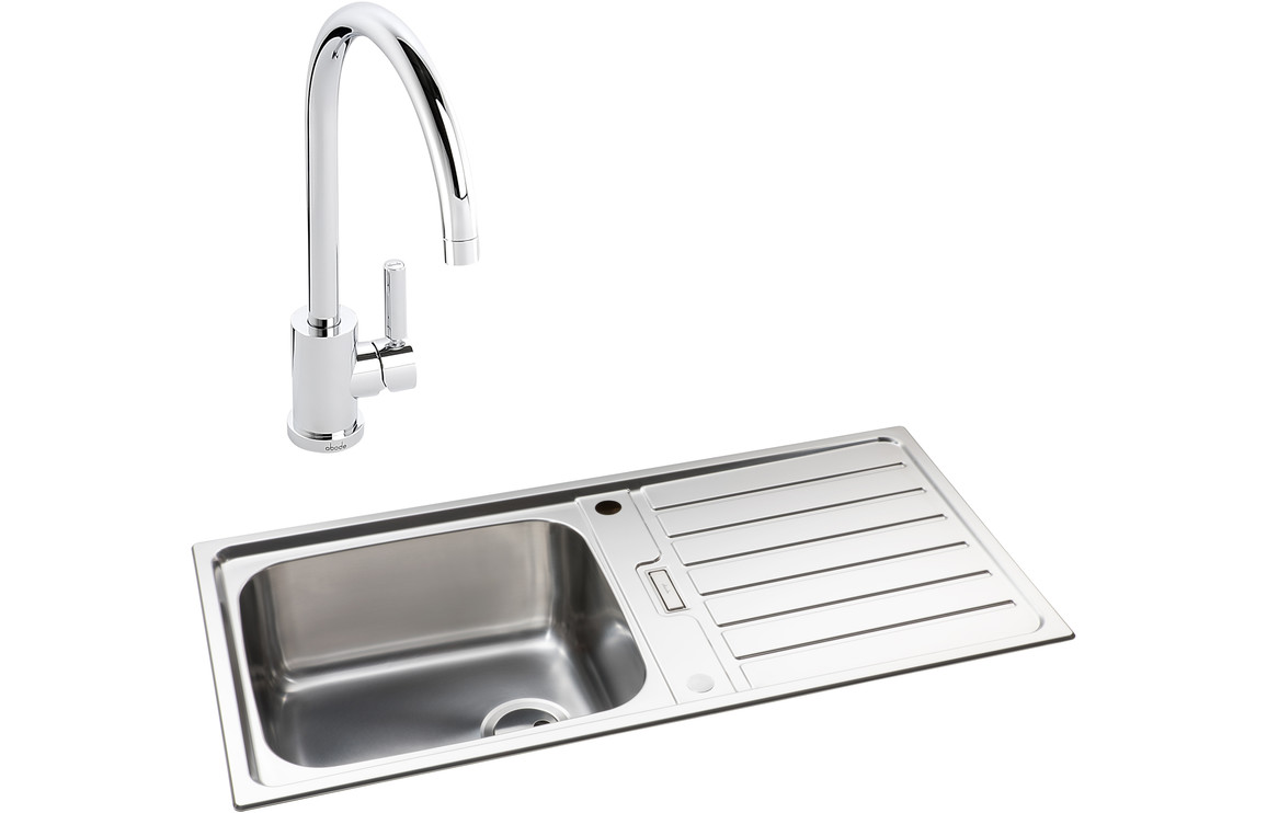 Abode Neron 1B Inset St/Steel Sink & Atlas Tap Pack