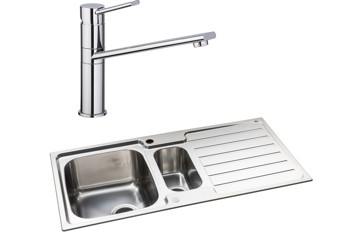 Abode Neron 1.5B Inset St/Steel Sink & Specto Tap Pack