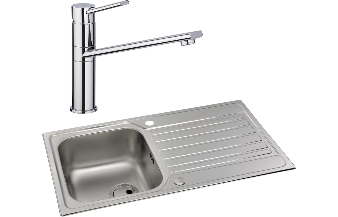 Abode Connekt 1B Inset St/Steel Sink & Specto Tap Pack