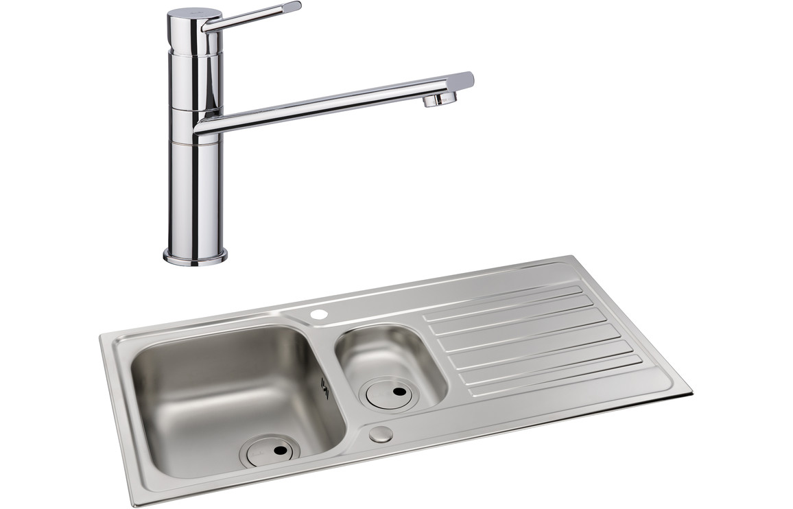 Abode Connekt 1.5B Inset St/Steel Sink & Specto Tap Pack