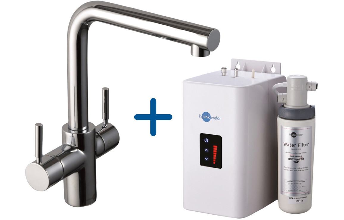 InSinkErator 3N1 L Shape Tap  Neo Tank & Filter Pack - Chrome