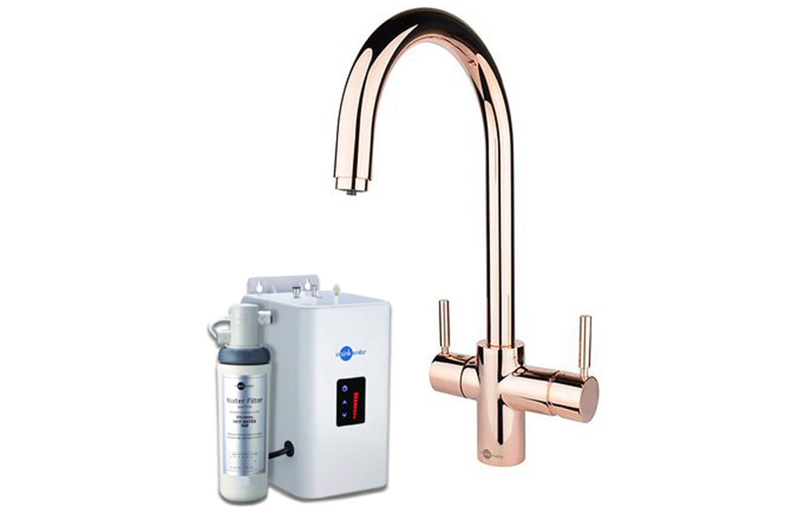 InSinkErator 3N1 J Shape Tap  Neo Tank & Filter Pack - Rose Gold