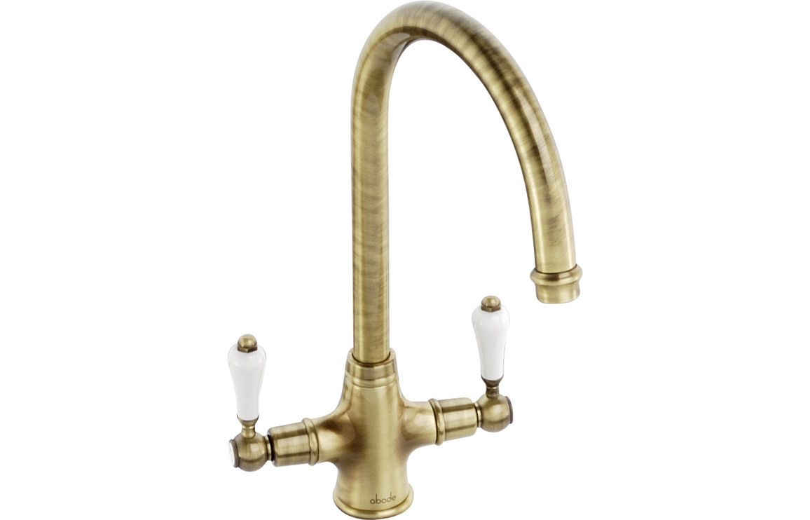 Abode Ludlow Monobloc Kitchen Mixer Tap - Antique Brass