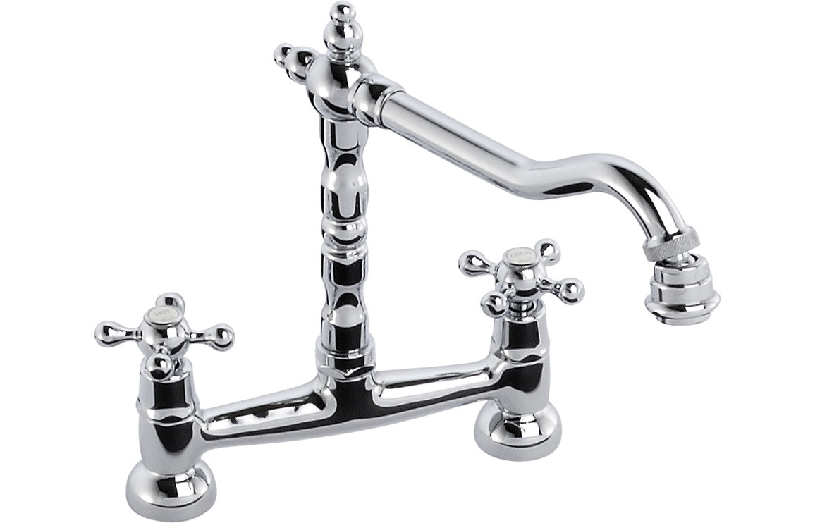 Abode Melford Bridge Kitchen Mixer Tap - Chrome