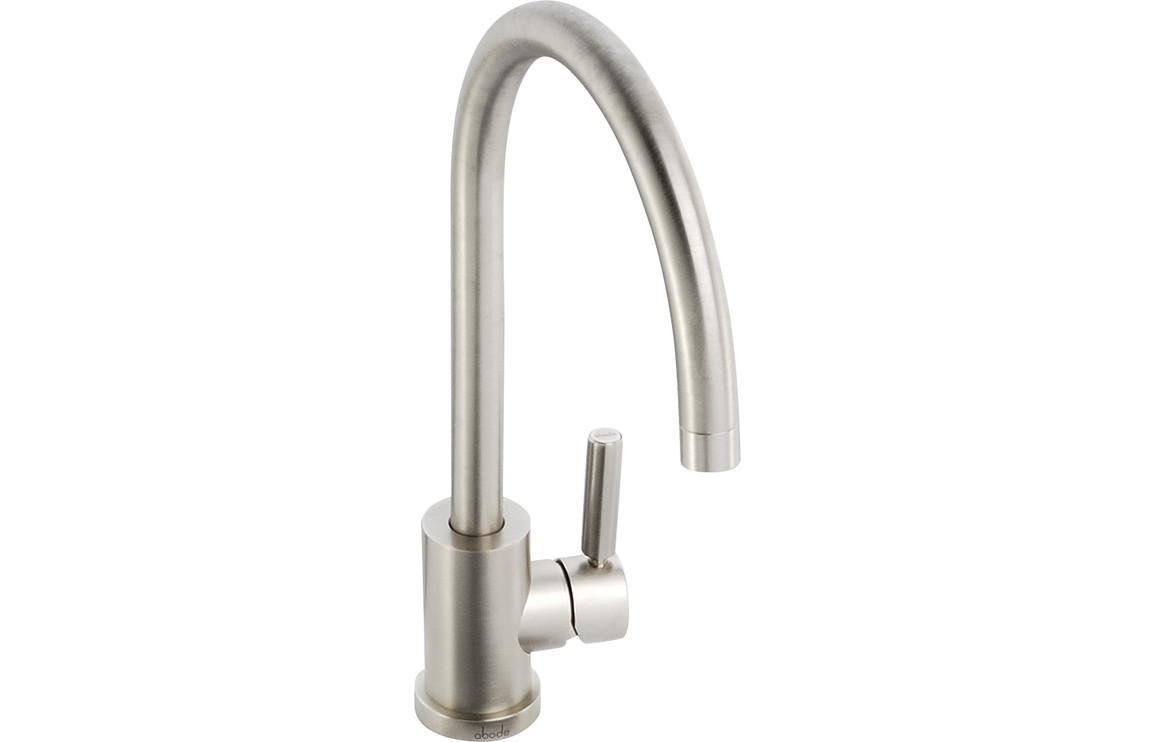 Abode Atlas Single Lever Kitchen Mixer Tap - Brushed Nickel