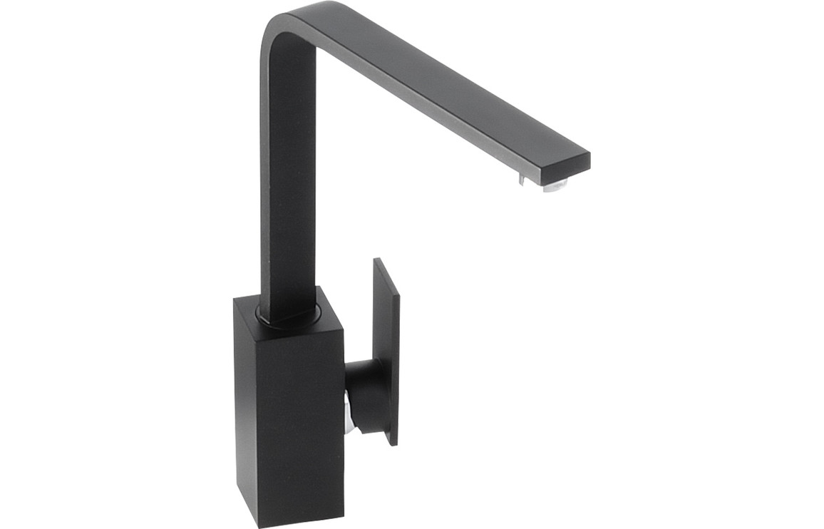 Abode New Media Single Lever Kitchen Mixer Tap - Matt Black