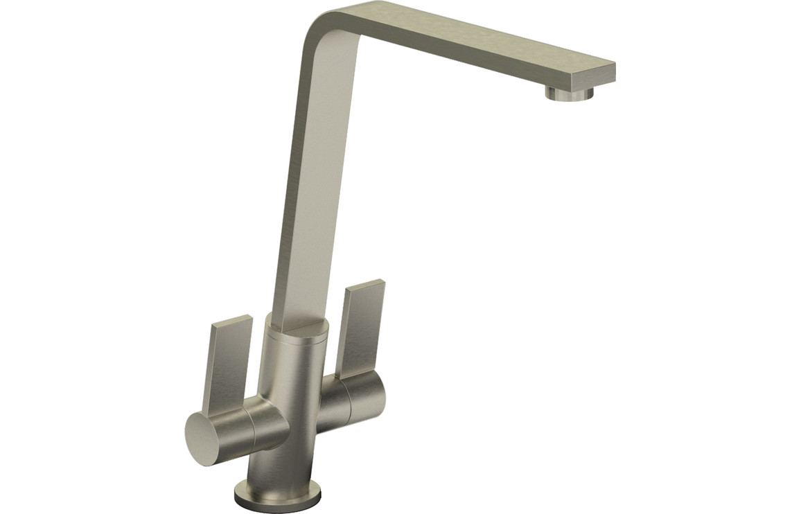 Abode Linear Flair Monobloc Kitchen Mixer Tap - Brushed Nickel