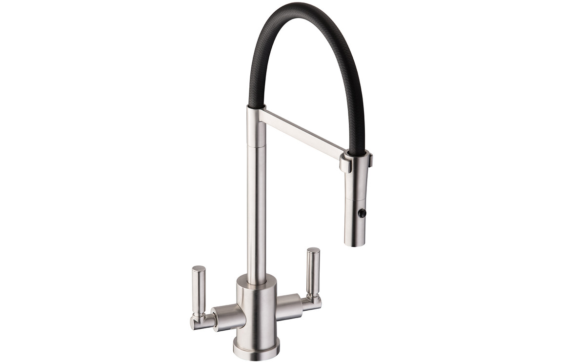 Abode Atlas Professional Monobloc Kitchen Mixer Tap - Brushed Nickel