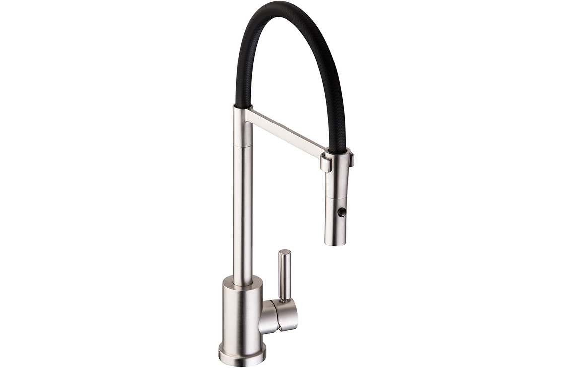 Abode Atlas Professional Single Lever Kitchen Mixer Tap - Brushed Nickel