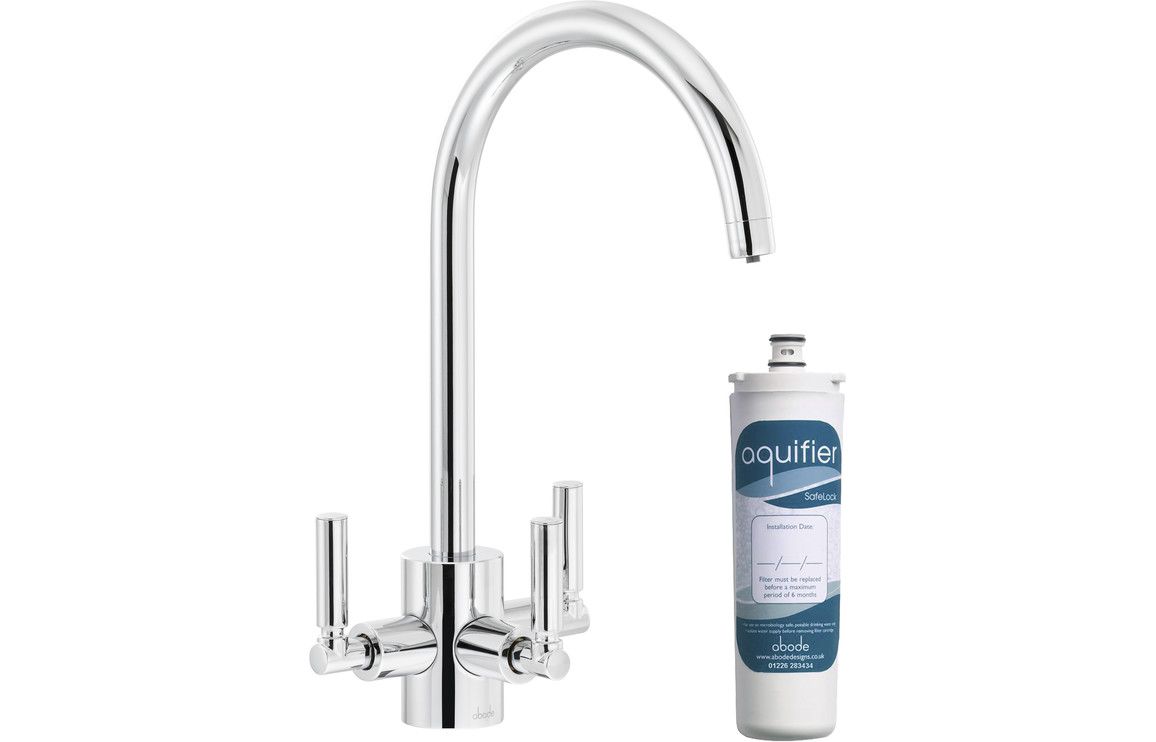 Abode Orcus 3 Way Aquifier Kitchen Mixer Tap - Chrome