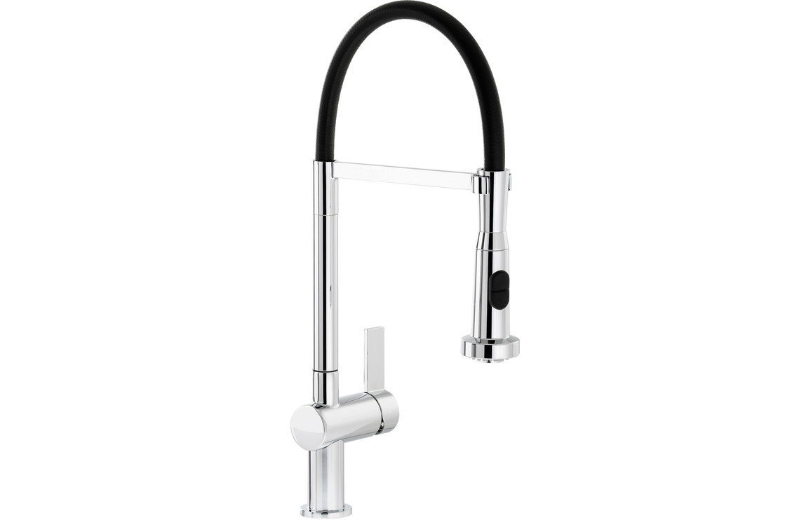 Abode Ophelia Semi Professional Kitchen Mixer Tap w/Pull Out - Chrome