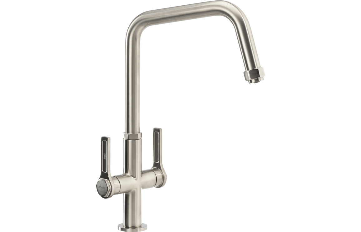 Abode Hex Monobloc Kitchen Mixer Tap - Brushed Nickel