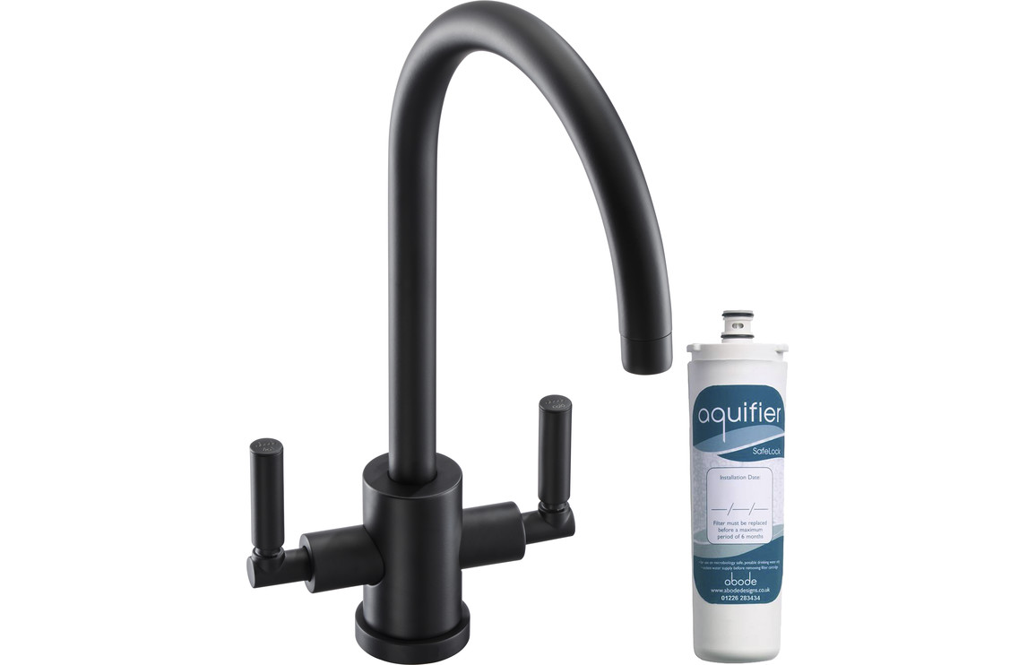 Abode Atlas Monobloc Aquifier Kitchen Mixer Tap - Matt Black