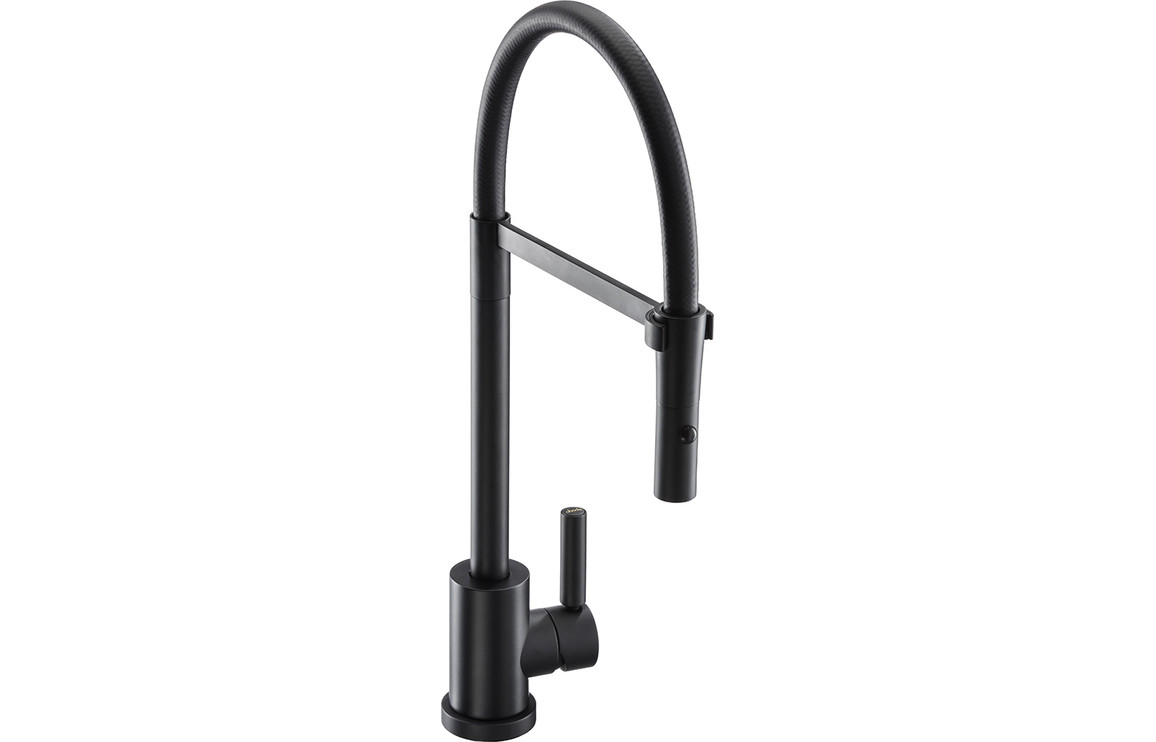 Abode Atlas Professional Single Lever Kitchen Mixer Tap - Matt Black