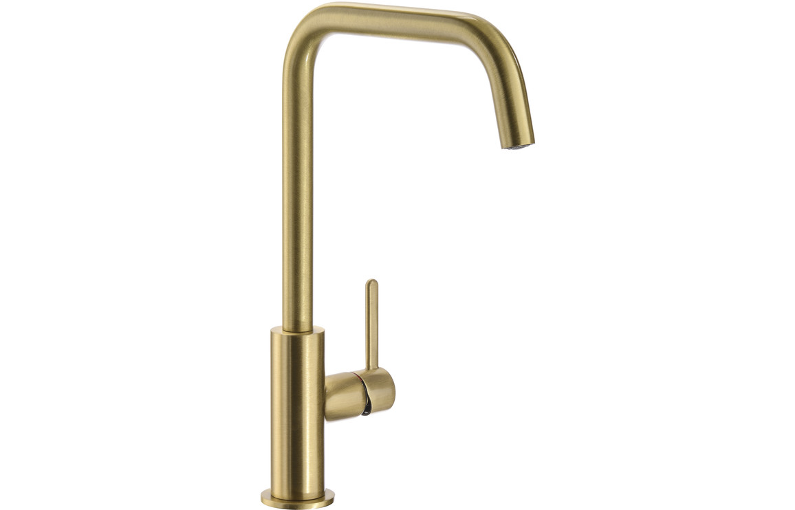 Abode Althia Single Lever Kitchen Mixer Tap - Brushed Brass
