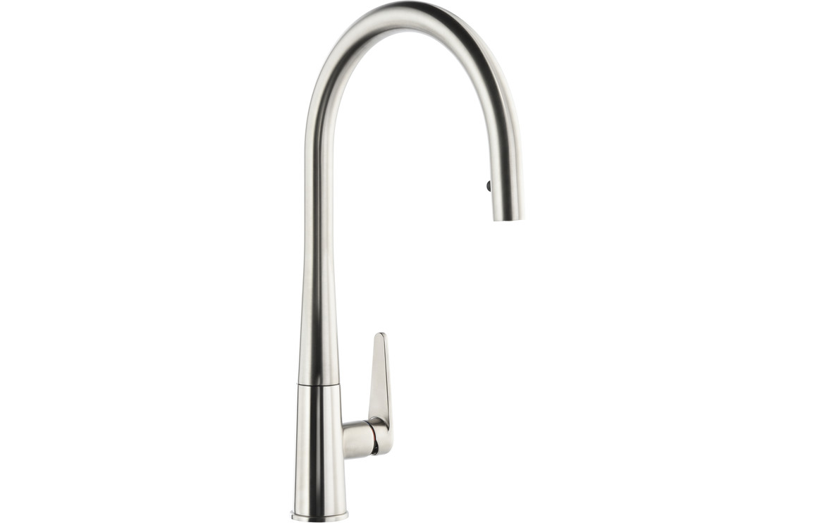 Abode Coniq R Single Lever Kitchen Mixer Tap w/Pull Out - Brushed Nickel