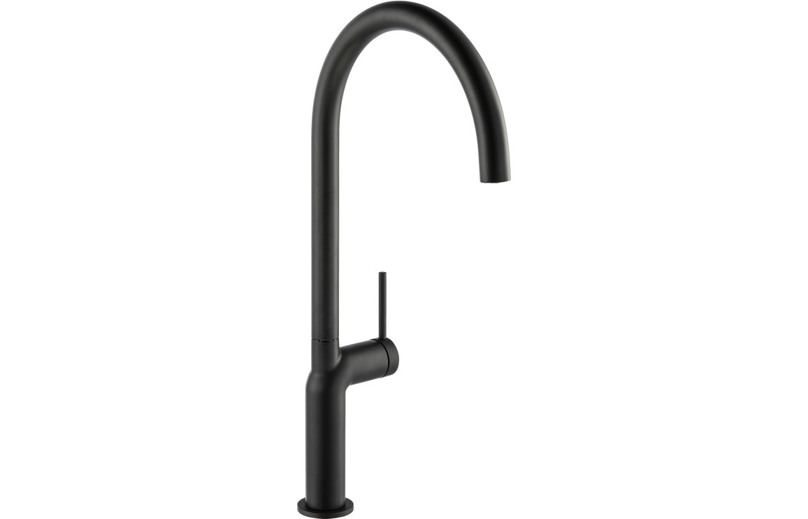 Abode Tubist Single Lever Kitchen Mixer Tap - Matt Black