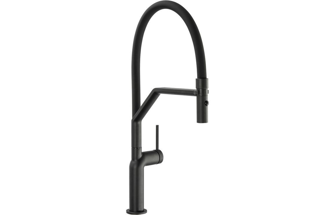 Abode Tubist Professional Kitchen Mixer Tap w/Pull Around - Matt Black