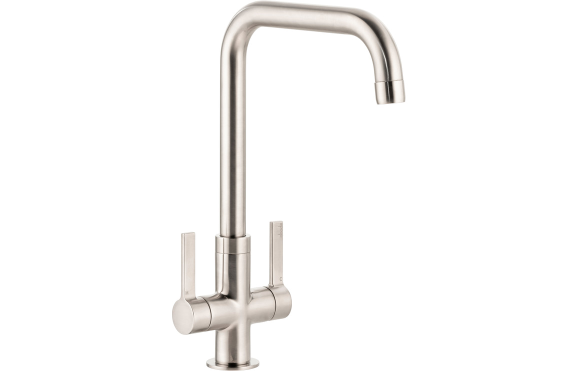 Abode Pico Quad Monobloc Kitchen Mixer Tap - Brushed Nickel