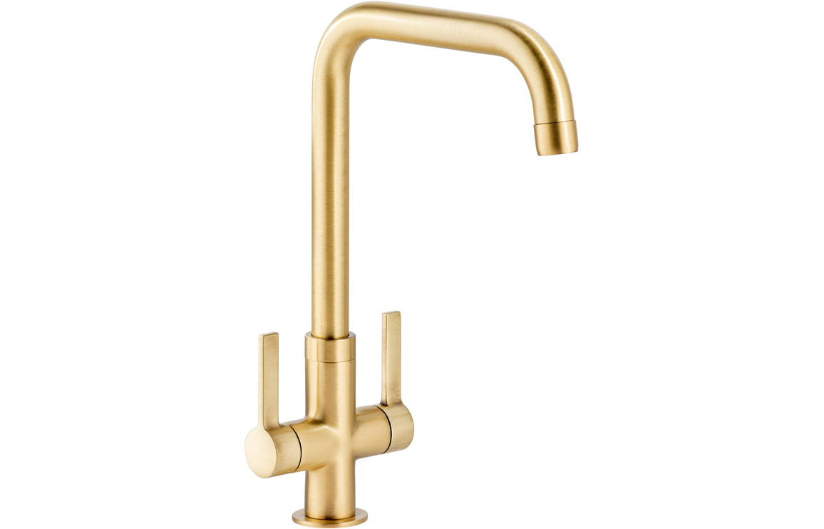 Abode Pico Quad Monobloc Kitchen Mixer Tap - Brushed Brass