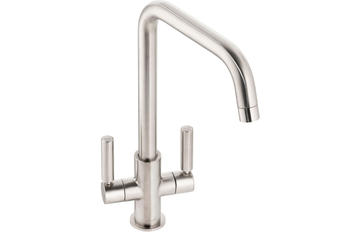 Abode Globe Quad Monobloc Kitchen Mixer Tap - Brushed Nickel