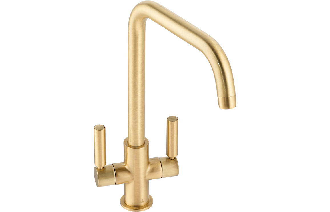 Abode Globe Quad Monobloc Kitchen Mixer Tap - Brushed Brass