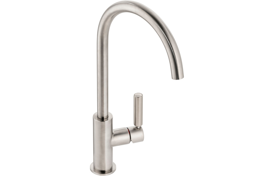 Abode Globe Single Lever Kitchen Mixer Tap - Brushed Nickel