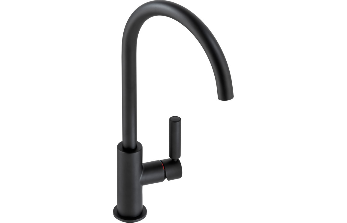 Abode Globe Single Lever Kitchen Mixer Tap - Matt Black