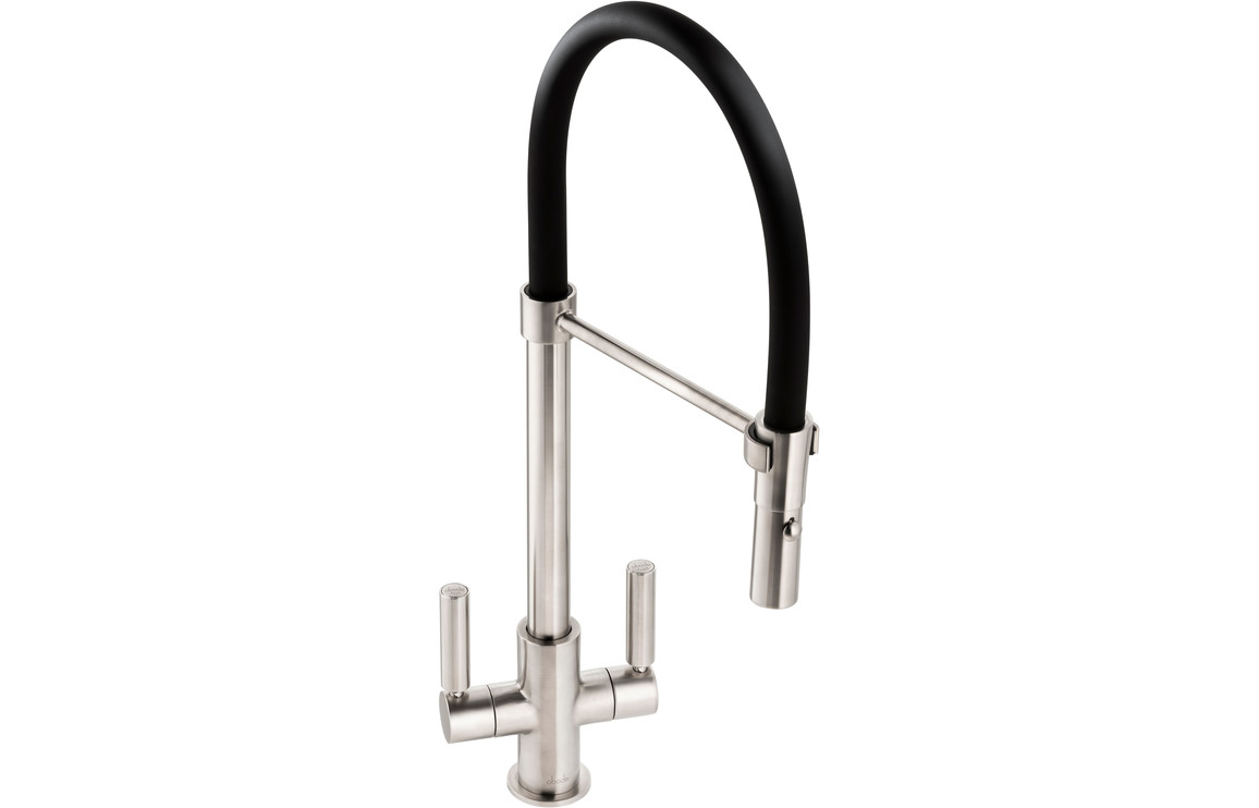 Abode Globe Professional Kitchen Mixer Tap - Brushed Nickel