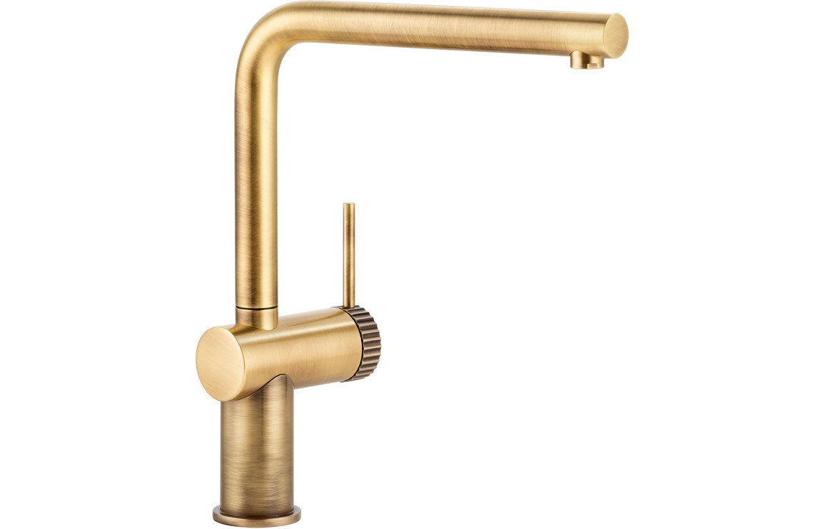 Abode Fraction Single Lever Kitchen Mixer Tap - Antique Brass