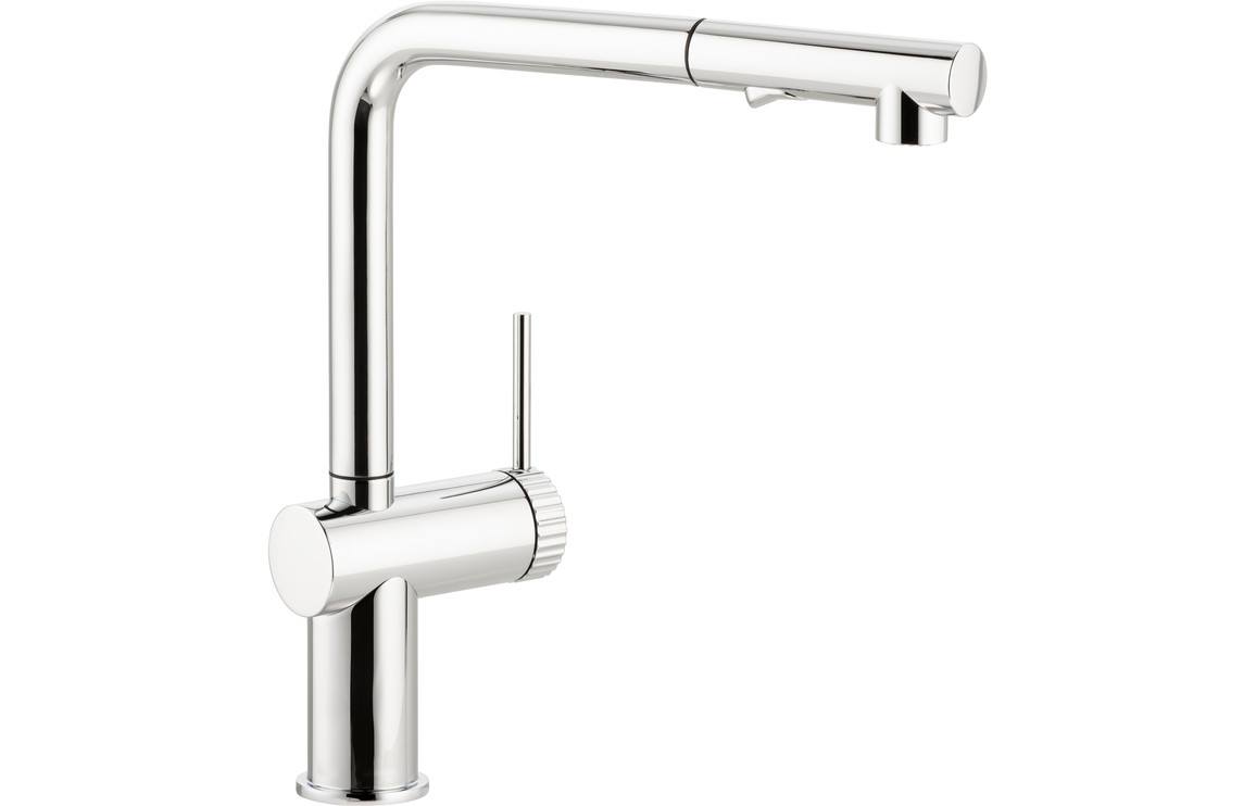 Abode Fraction Pull-Out Kitchen Mixer Tap - Chrome