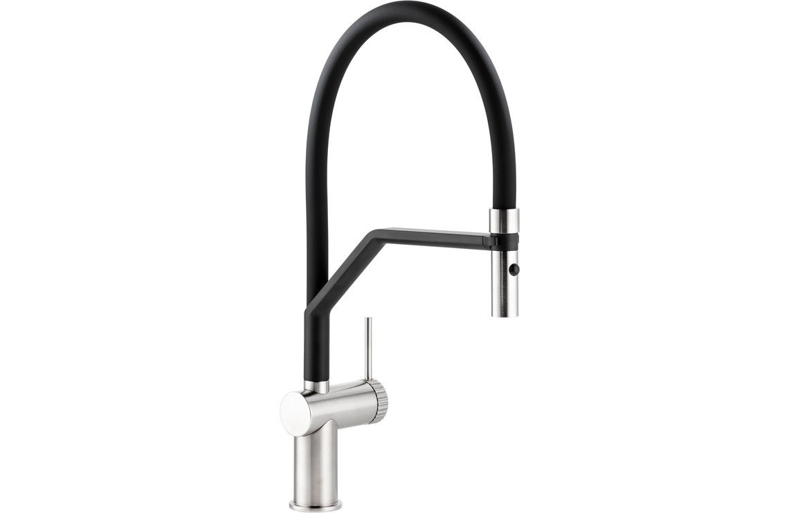 Abode Fraction Semi-Professional Kitchen Mixer Tap - Brushed Nickel