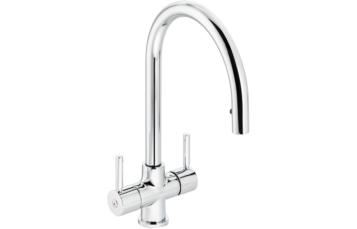 Abode Zest Monobloc Pull-Out Kitchen Mixer Tap - Chrome