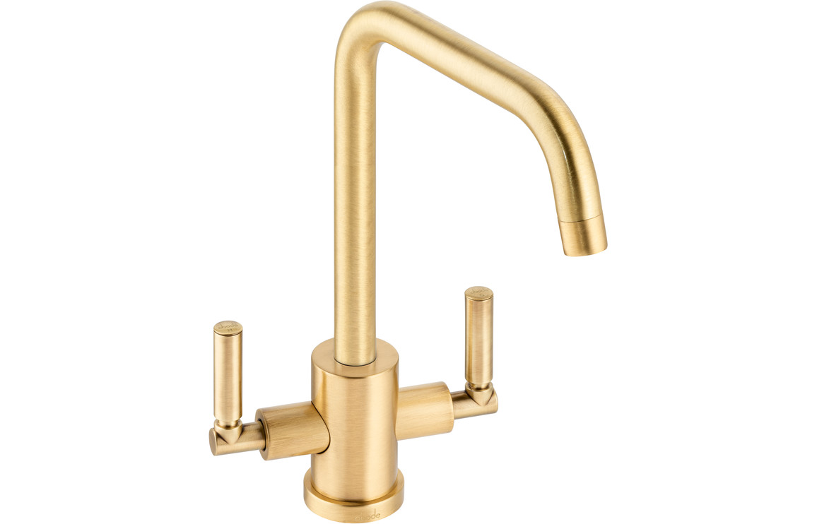 Abode Atlas Quad Monobloc Kitchen Mixer Tap - Brushed Brass