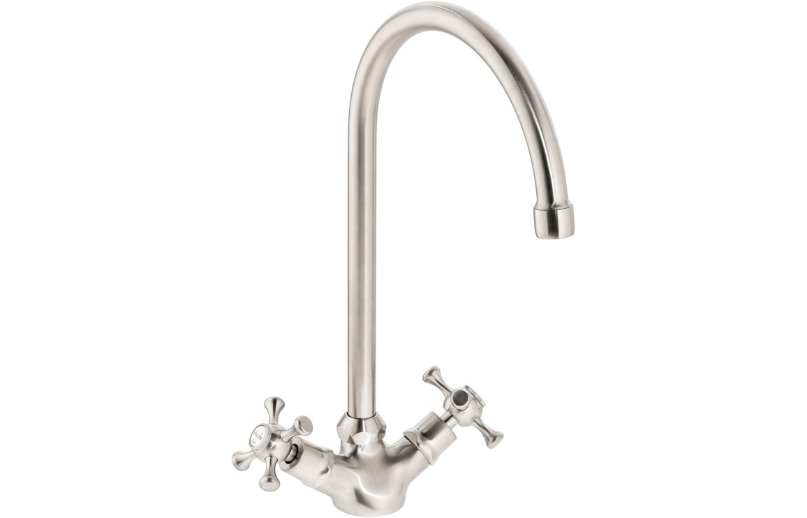 Abode Burford Monobloc Kitchen Mixer Tap - Brushed Nickel