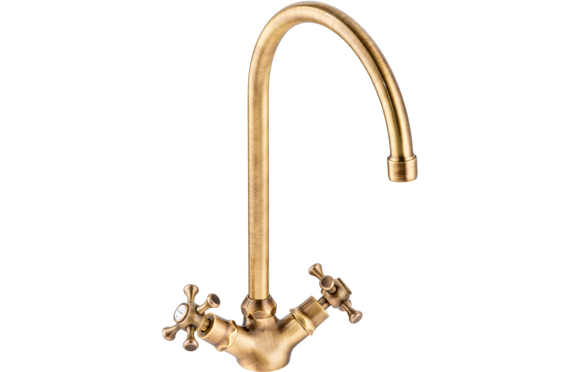 Abode Burford Monobloc Kitchen Mixer Tap - Antique Brass