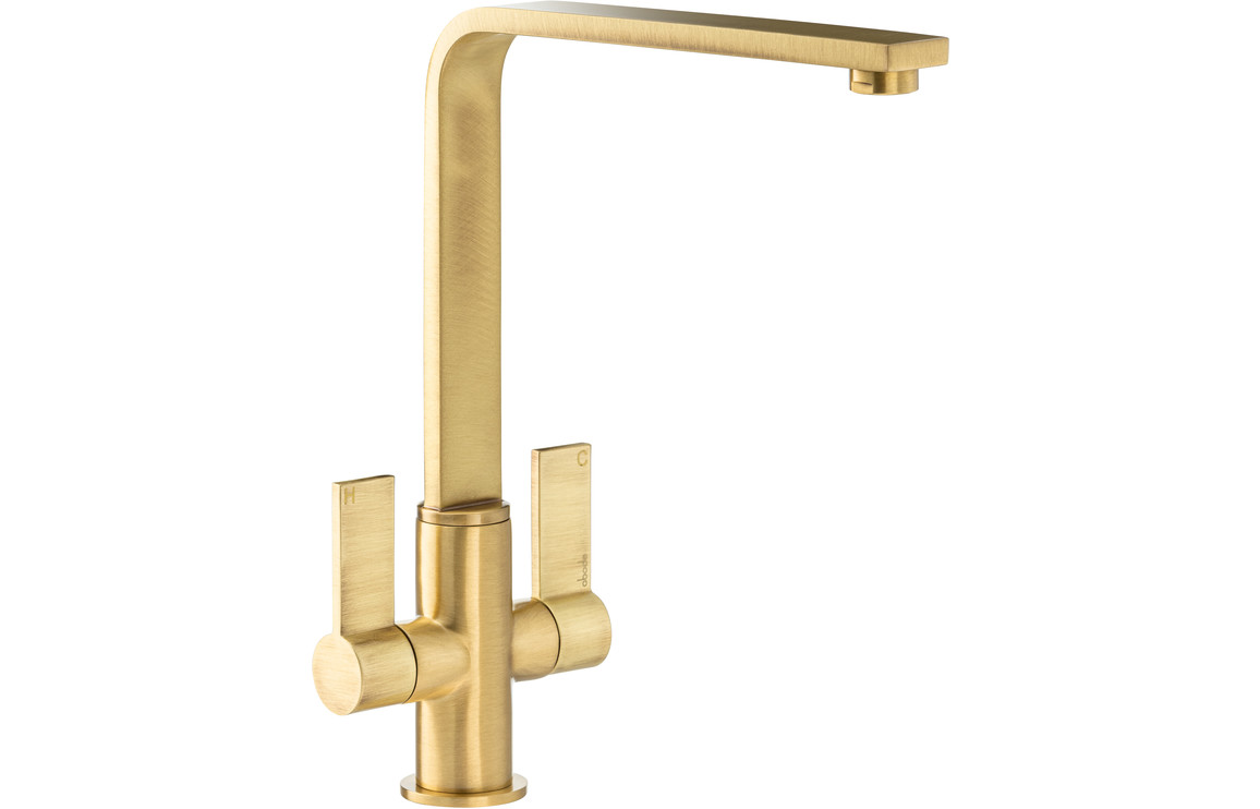 Abode Quantic Monobloc Kitchen Mixer Tap - Brushed Brass