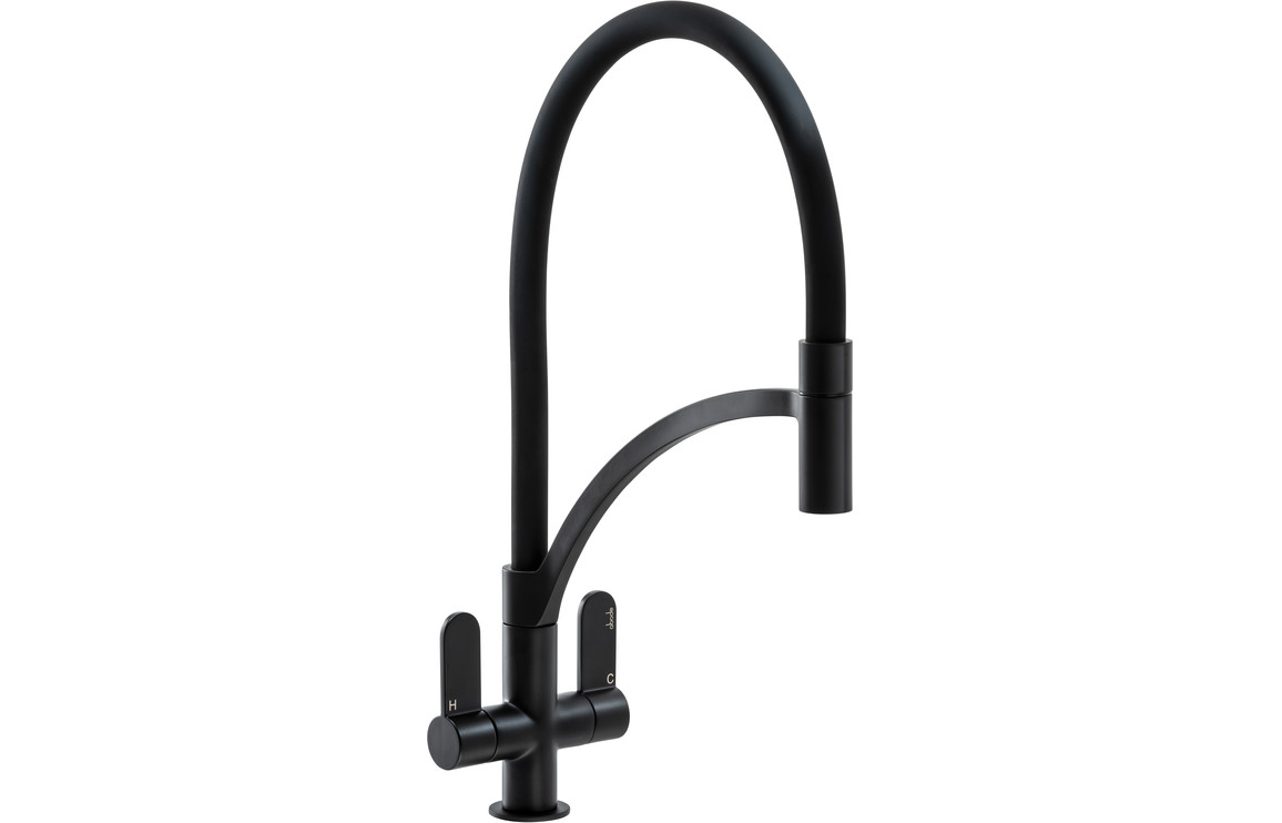 Abode Genio Monobloc Semi-Professional Kitchen Mixer Tap - Matt Black