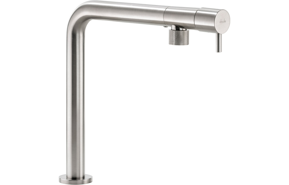 Abode Agilis Single Lever Kitchen Mixer Tap - Brushed Nickel